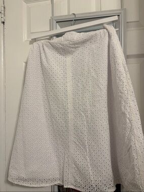 Liz Claiborne White Eyelet Full Skirt